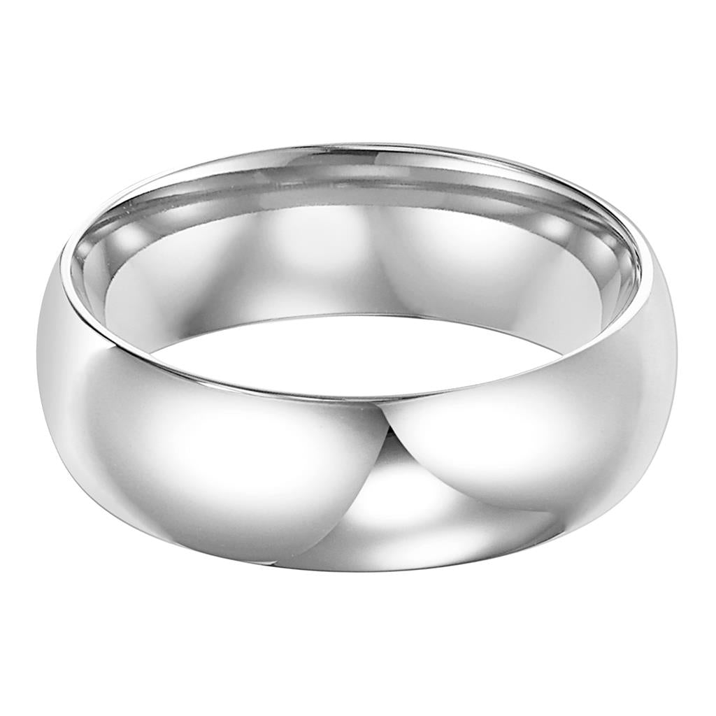 Low Dome Comfort Fit Plain Wedding Band 6MM