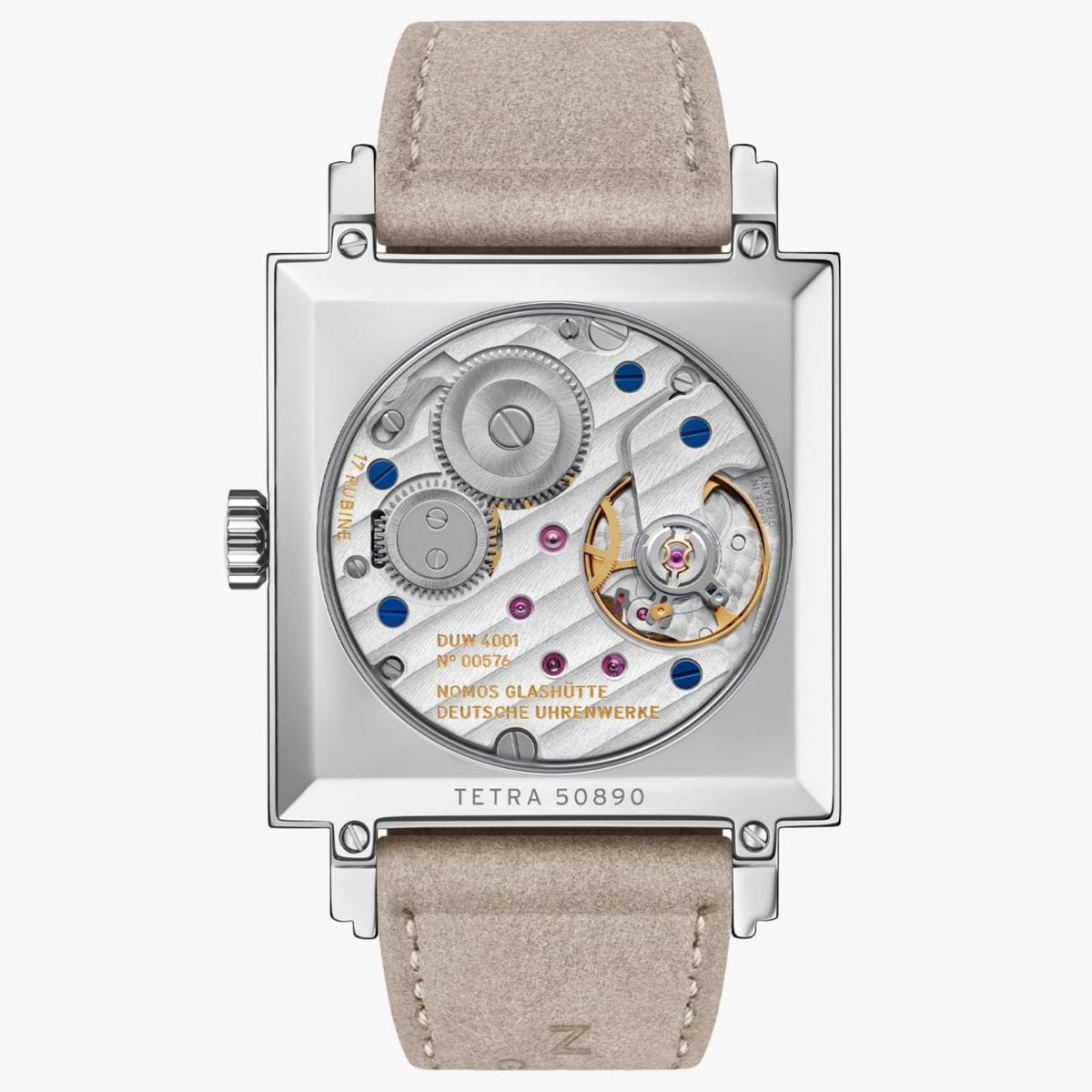 NOMOS Glashütte Tetra Ochra Manual Wind 27.5mm 437 caseback