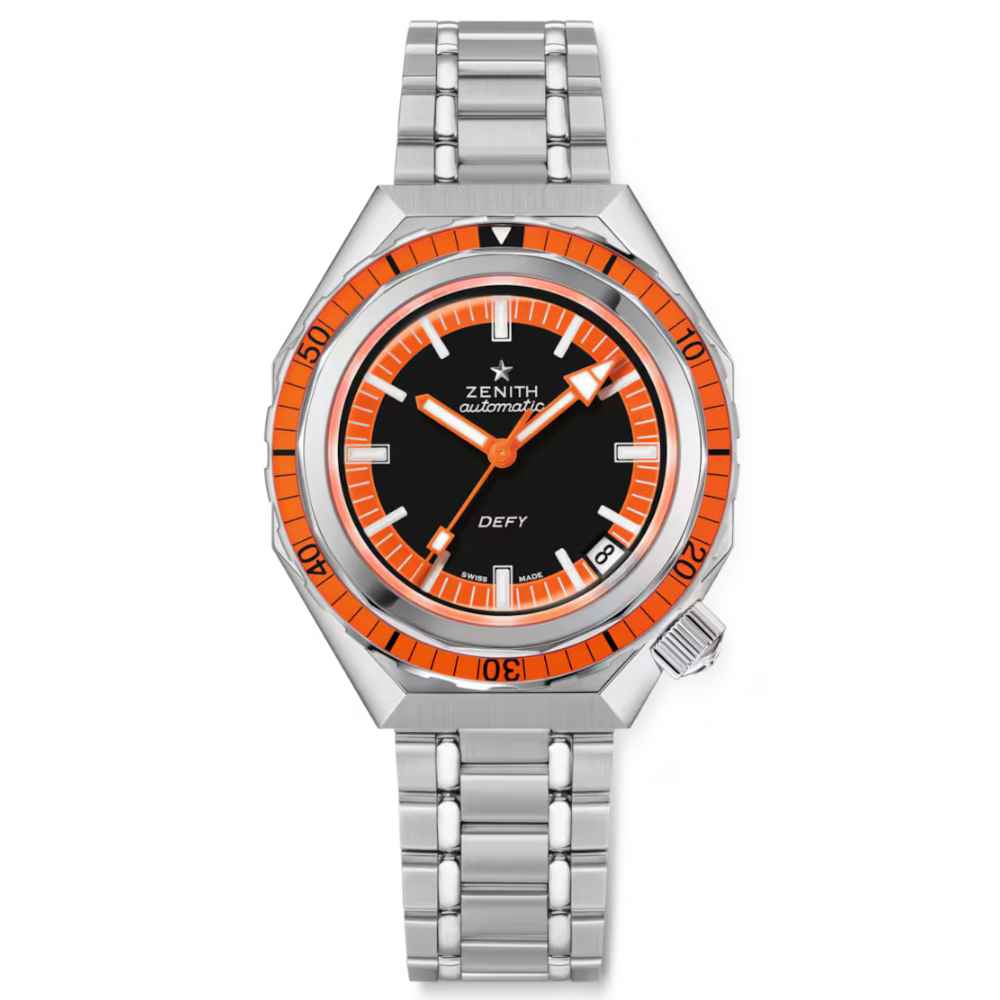 Zenith Defy Revival Black & Orange 37mm 03.A3648.670/21.M3648 front view