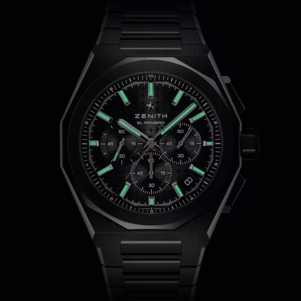 Zenith Defy Skyline Chronograph Black Ceramic 42mm 49.9500.3600/21.I001 luminous