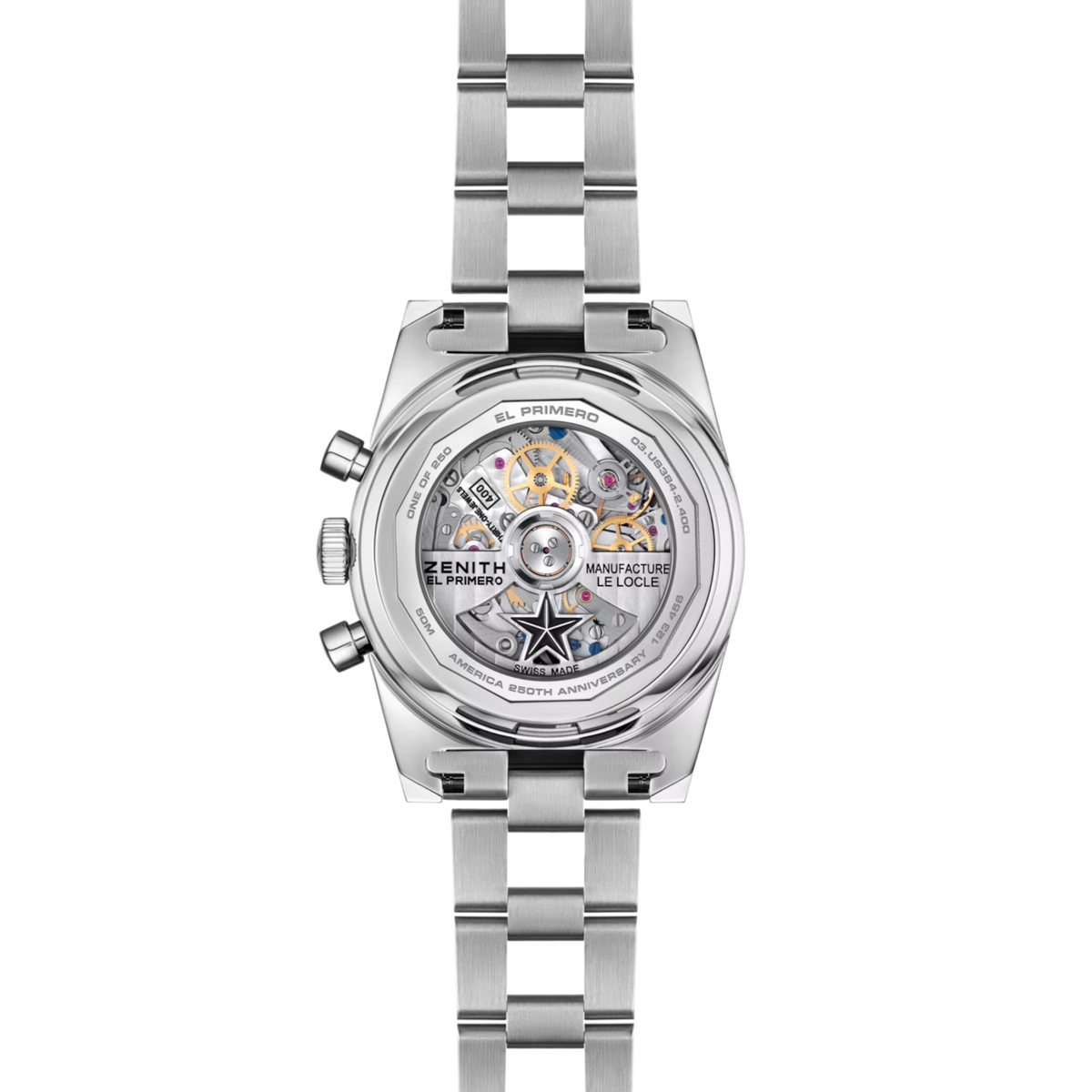 Back view of Zenith Chronomaster Revival Liberty II Limited Edition 03.US384-2.400/69.M384