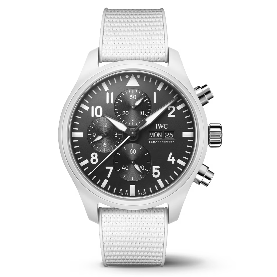 IWC Pilot Watch Chronograph Lake Tahoe Top Gun soldier shot