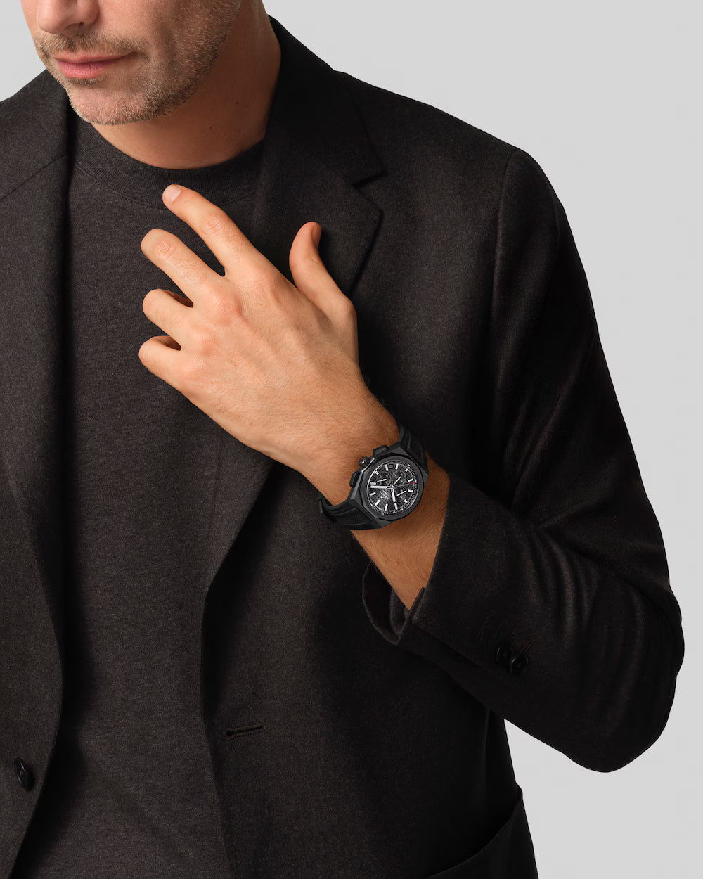 Zenith Defy Skyline Chronograph Black Ceramic 42mm 49.9500.3600/21.I001 model wrist shot