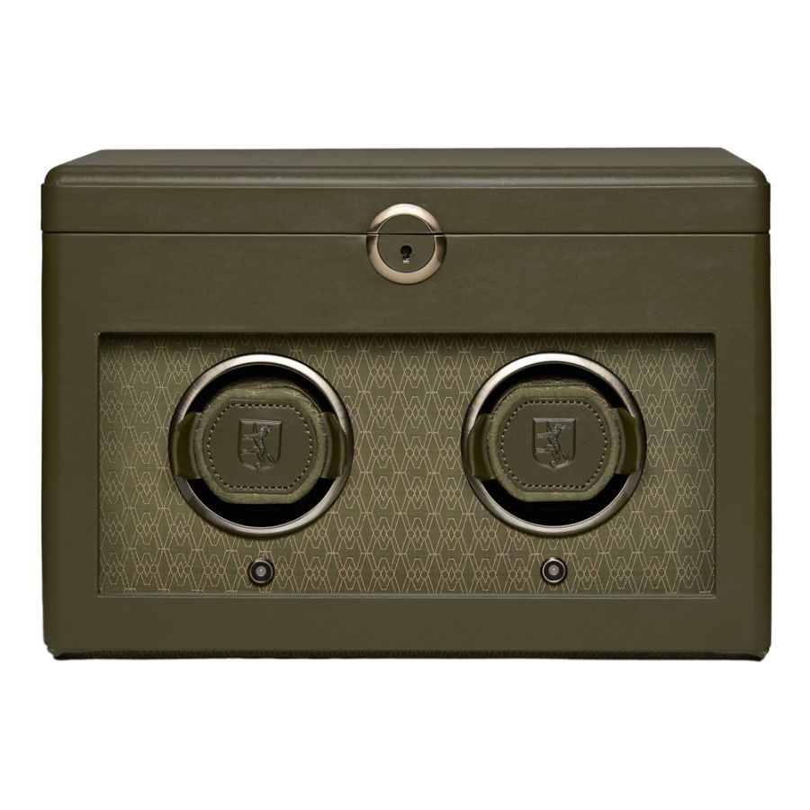 Front View of Wolf 1834 Earth Double Watch Winder 190441