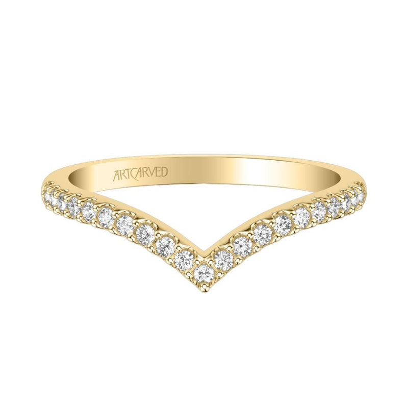 Front View Of Contemporary Rosecut Diamond Wedding Band