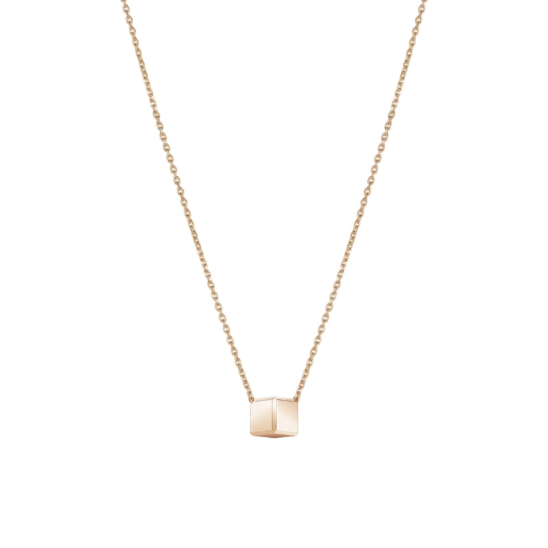 Ice Cube Be Cube Pendant, ethical rose gold.
