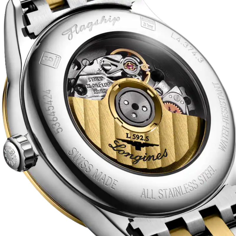 Back Side Close View Of Longines Flagship Classic 30mm.