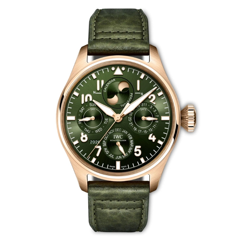 Front View Of IWC Big Pilot's Watch Perpetual Calendar ProSet.