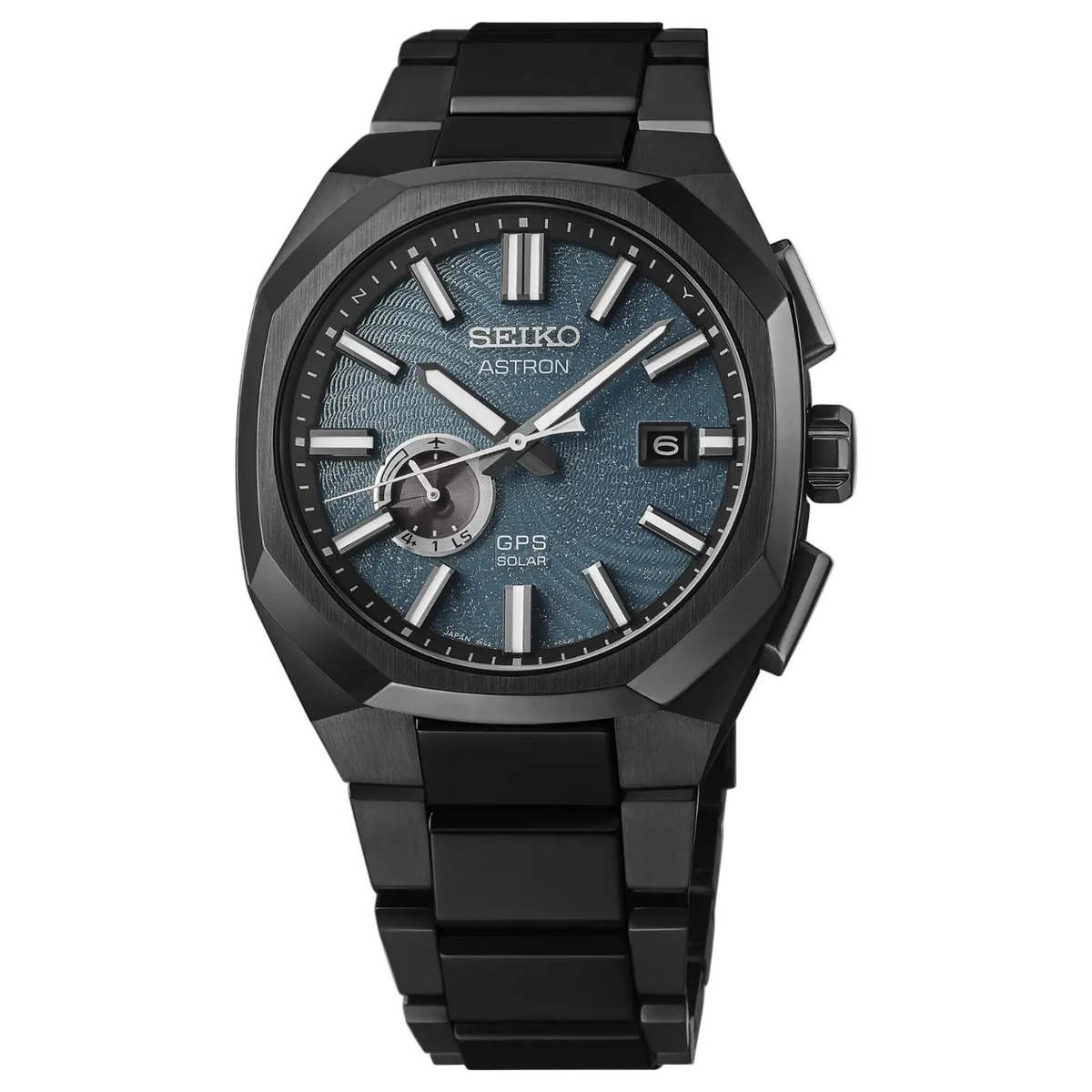 Seiko Astron Titanium GPS Solar Turquoise Dial Limited Edition 41mm SSJ039 Front View