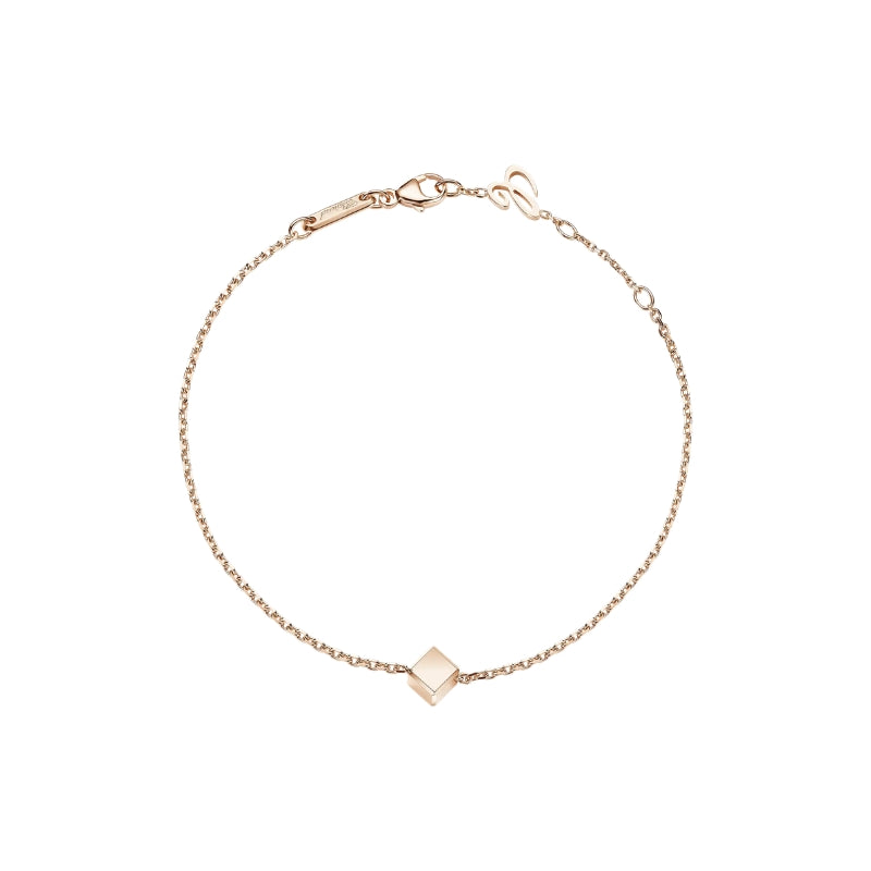 Full View Of Chopard Ice Cube Be Cube Bracelet, ethical rose gold.