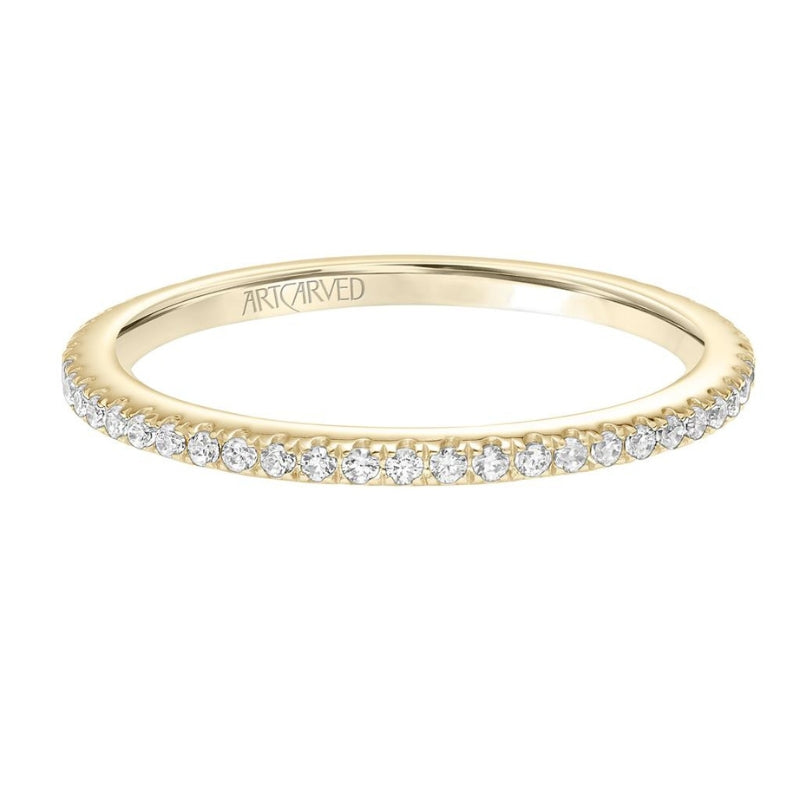 Front view Of Classic Eternity Diamond Wedding Band.