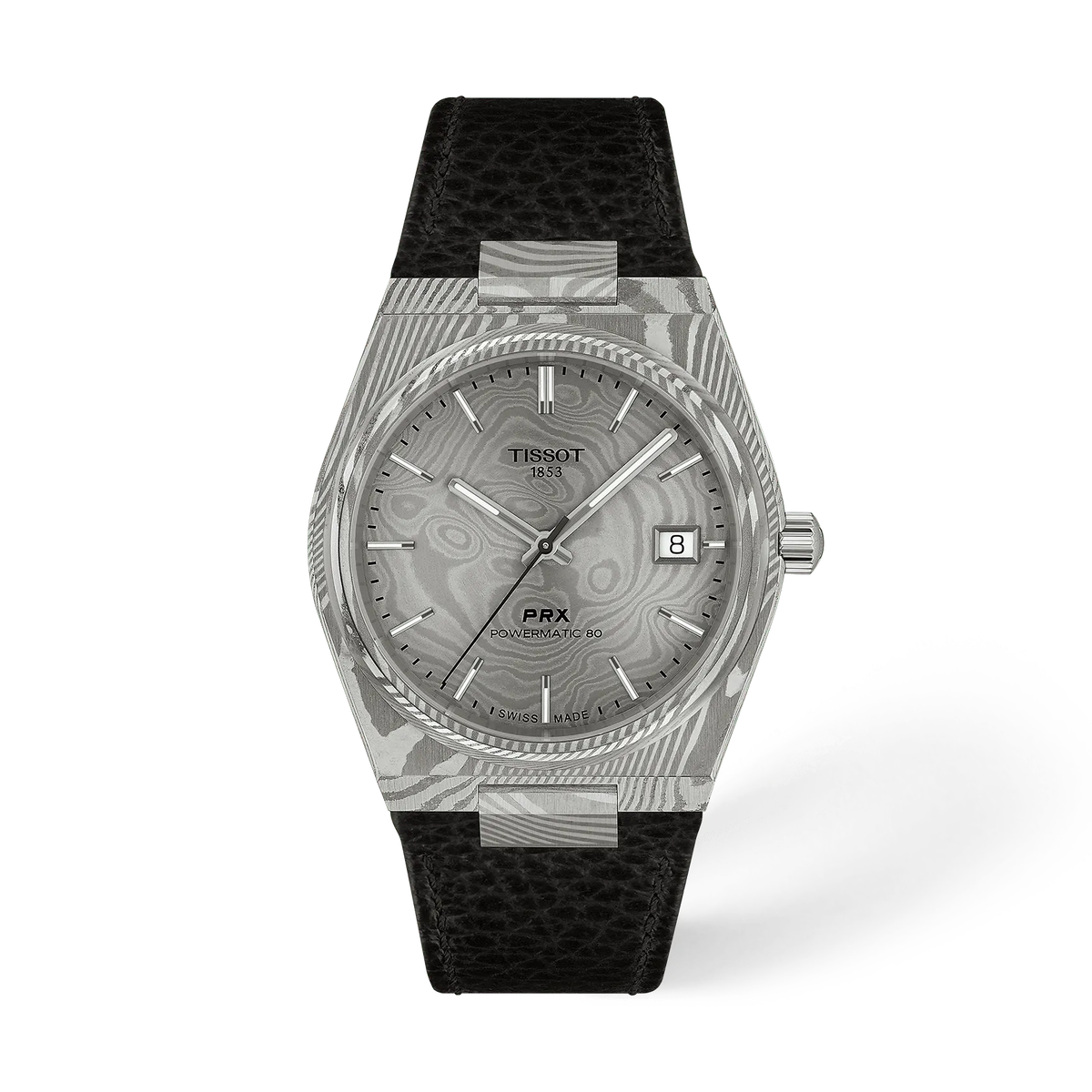 Tissot PRX Damascus Steel 38mm soldier shot