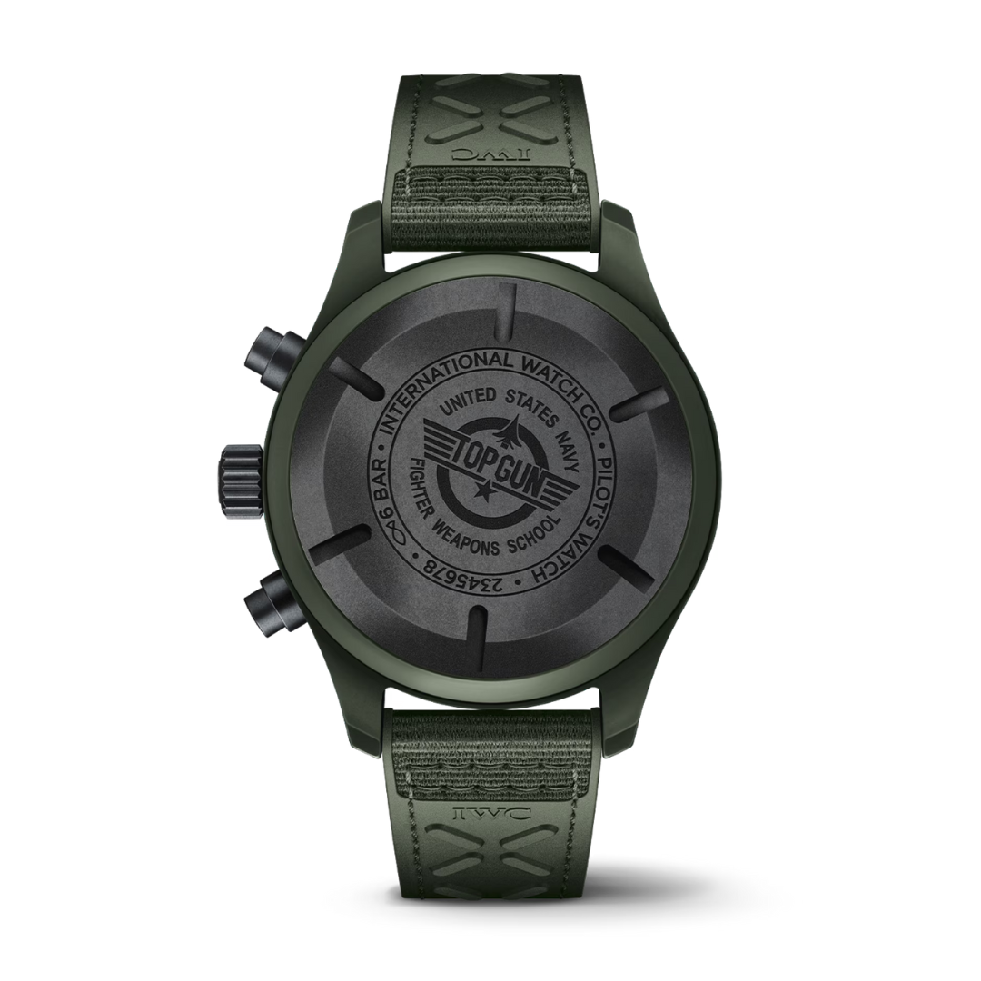 IWC Pilot Watch Chronograph Woodland Top Gun caseback