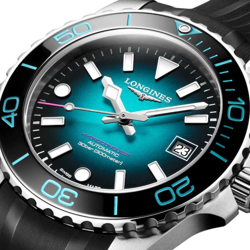 Dial View Of Longines Hydroconquest 2026 Commonwealth Games Limited Edition.
