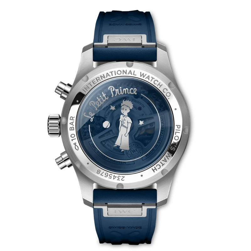 Back View Of Pilot's Chronograph 41 Le Petit Prince Watch.