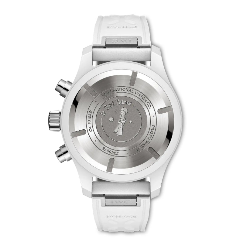 Back View Of IWC Pilot's Chronograph 41 Le Petit Prince Watch.
