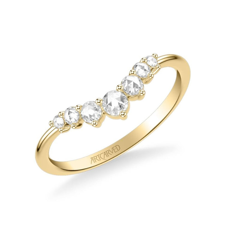 Side View Of Classic Rosecut Diamond Anniversary Band.