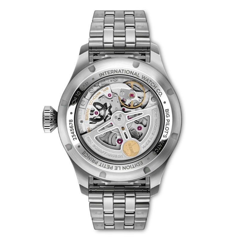 Back View Of IWC Big Pilot's Watch Perpetual Calendar ProSet Le Petit Prince