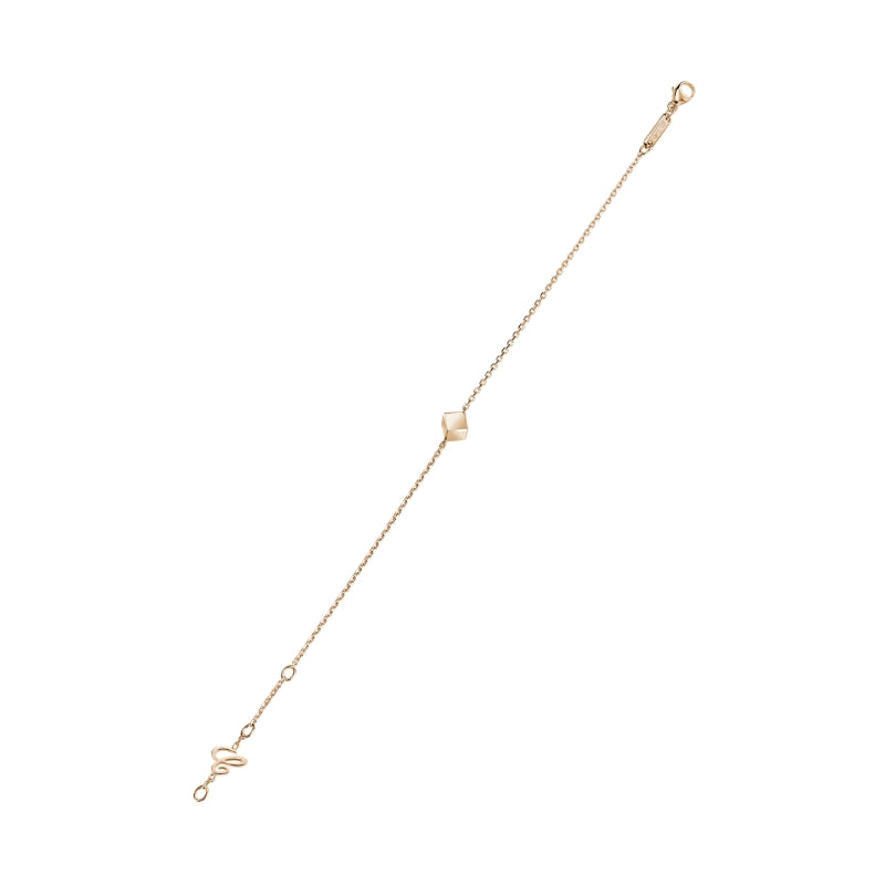 Open View Of Chopard Ice Cube Be Cube Bracelet, ethical rose gold.