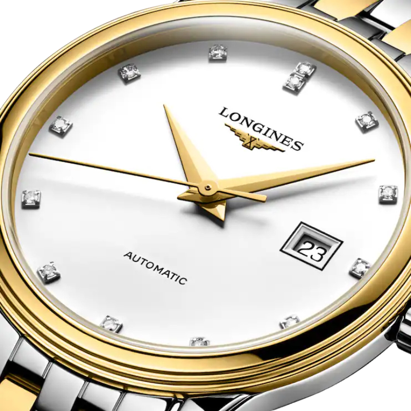 Front Side Close View Of Longines Flagship Classic 30mm.