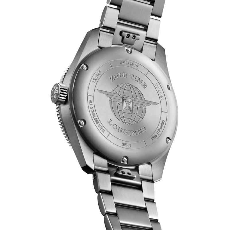 Back View Of Longines Spirit Zulu Time 42mm.