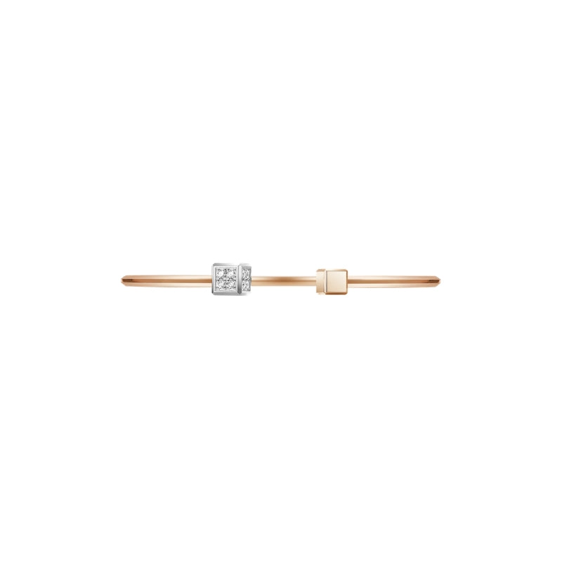 Lay View Of Chopard Ice Cube Be Cube Choker, ethical rose and white gold, diamonds.