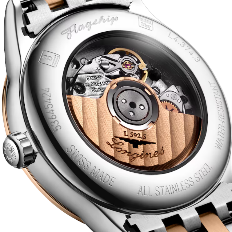 Back Side Close View Of Longines Flagship Classic 30mm.