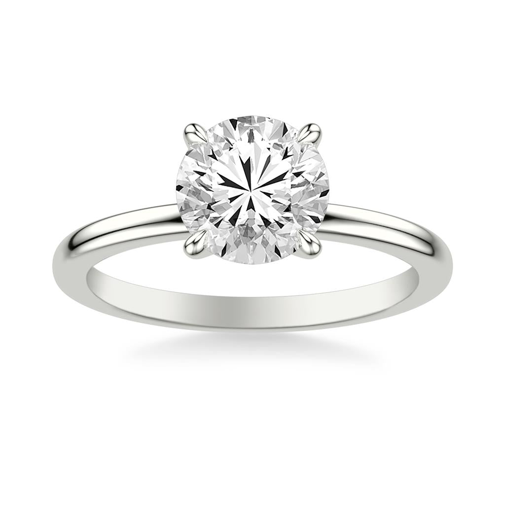 Four Prong Solitaire Engagement Ring Setting White Gold