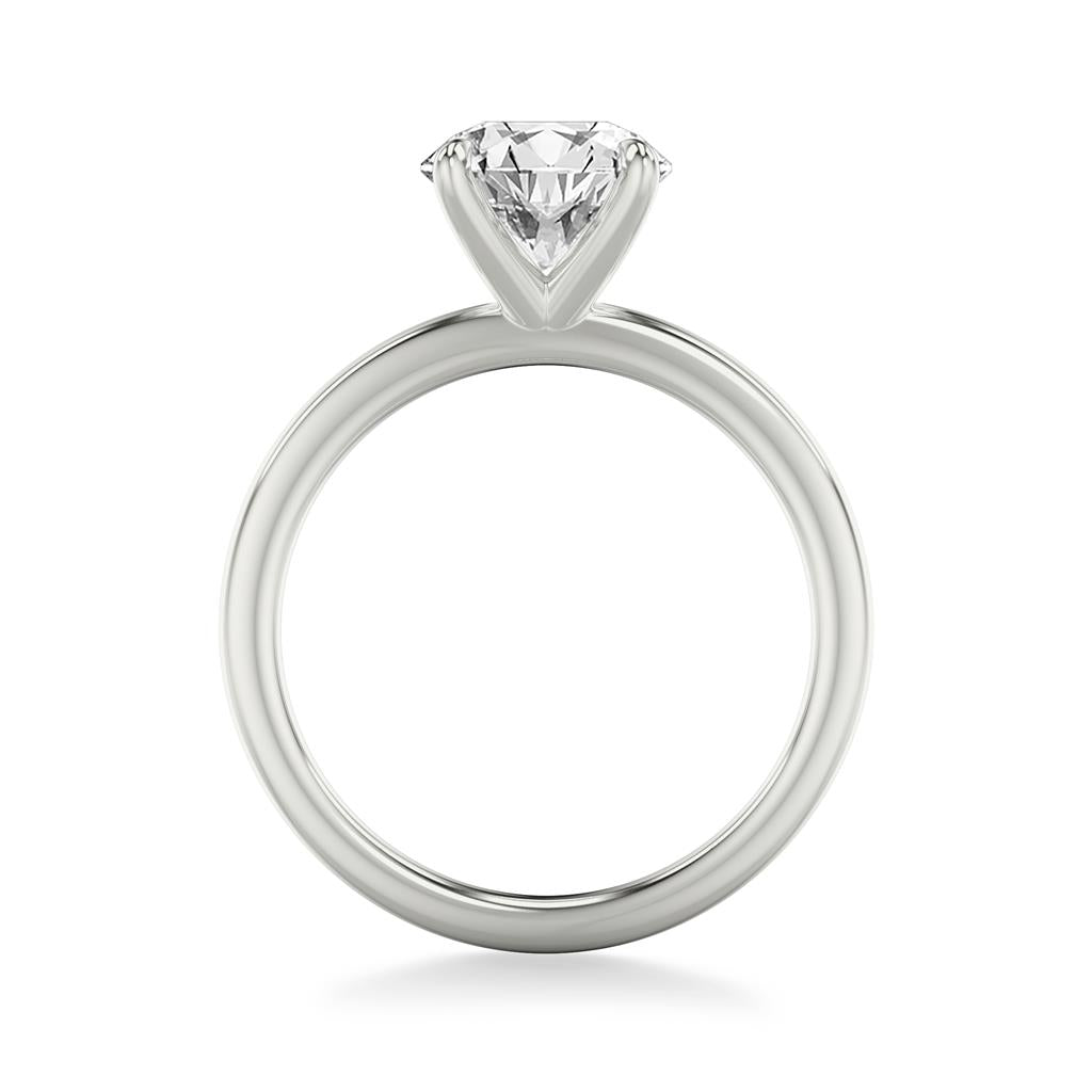 Four Prong Solitaire Engagement Ring Setting White Gold