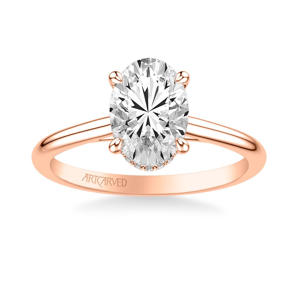 4 Prong Classic Solitaire Floating Hidden Halo Setting