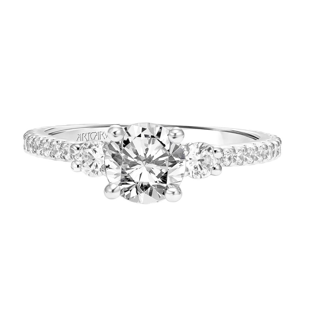 Front View of Classic 3-Stone Engagement Ring 31-V751-E