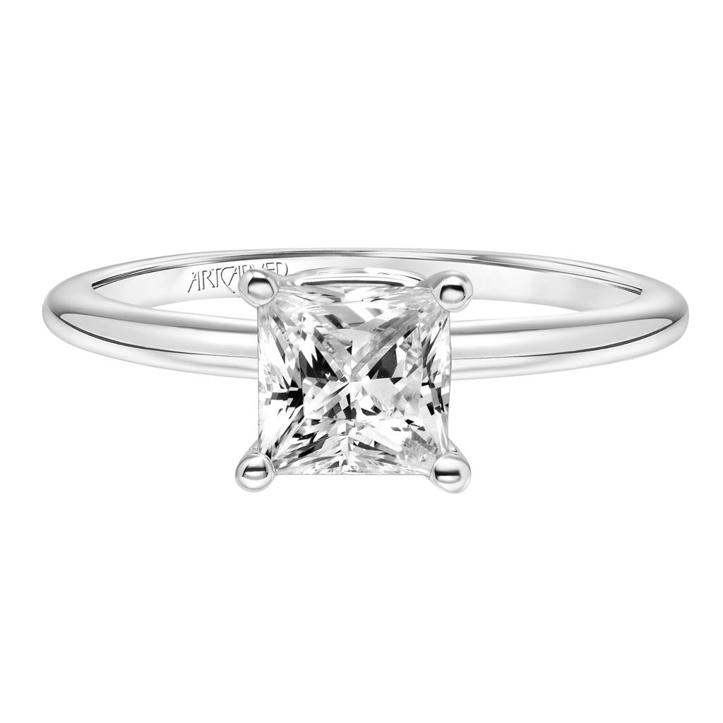 Front View of Classic Solitaire Engagement Ring 31-V817-E