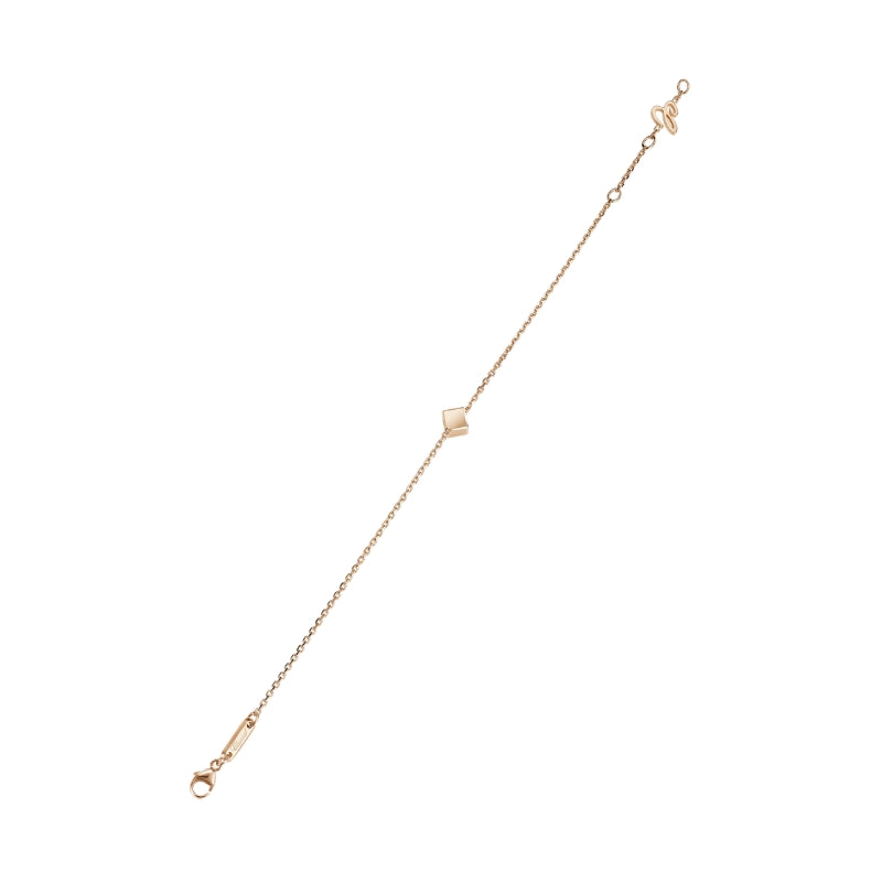 Open Front View Of Chopard Ice Cube Be Cube Bracelet, ethical rose gold.
