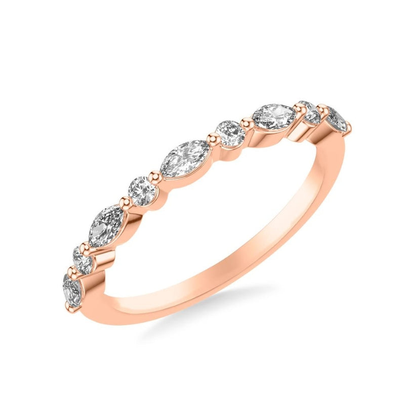 Tilted View Stackable Anniversary Band Rose