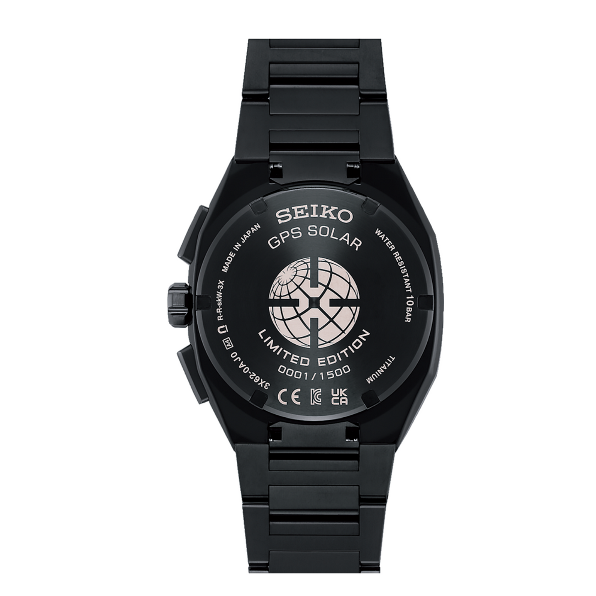 Seiko Astron Titanium GPS Solar Turquoise Dial Limited Edition 41mm SSJ039 Caseback