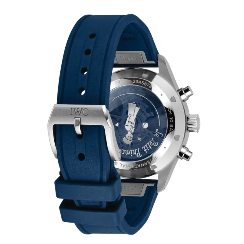 Back View IWC Pilot's Watch Chronograph Le Petit Prince With Strap.
