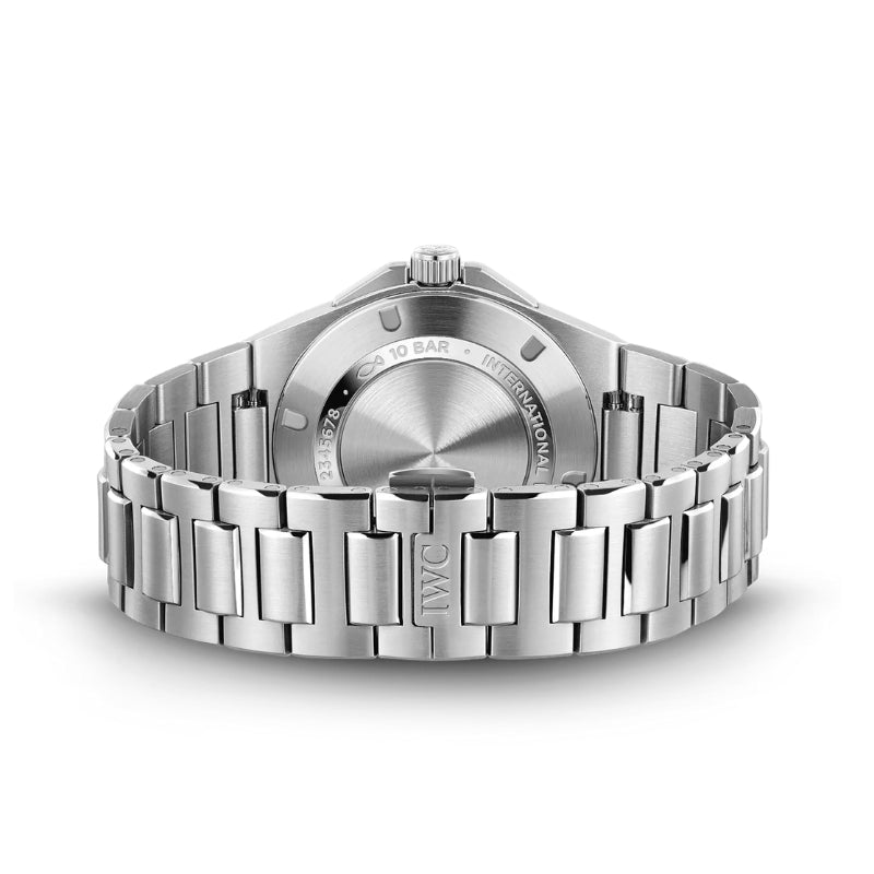 Back View Of IWC Ingenieur Automatic 40 Watch With Straps.