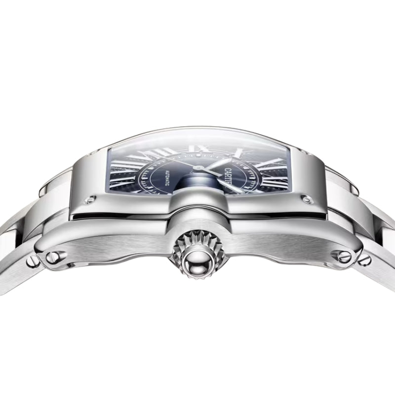 Side View Of Cartier Roadster With Curved Cartier Watch Case.