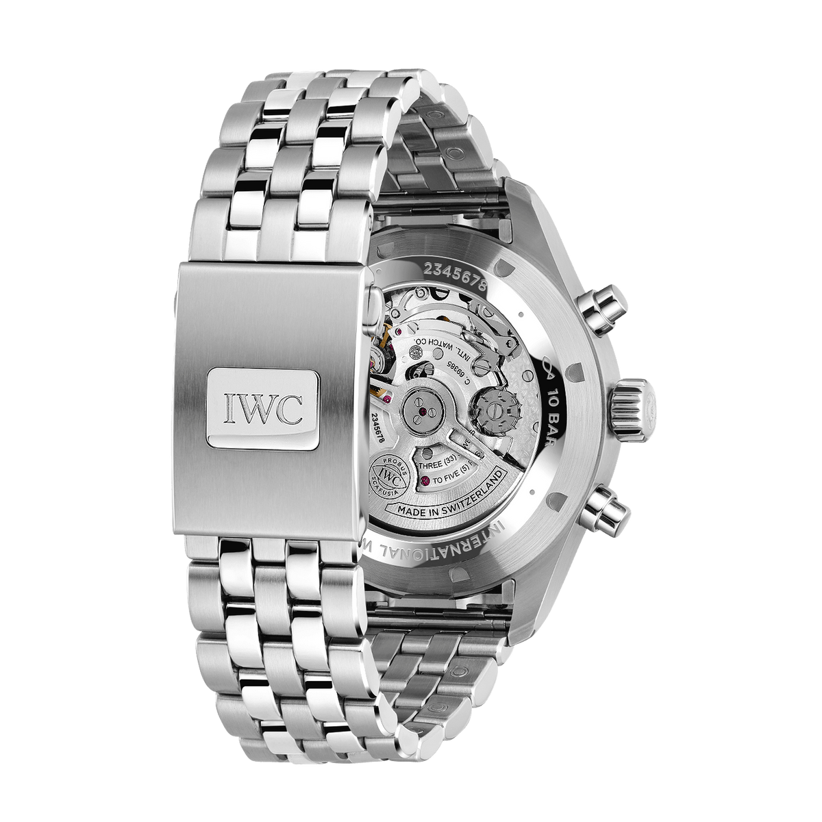 Back view of IWC Pilot's Watch Chronograph Green 43 IW378008