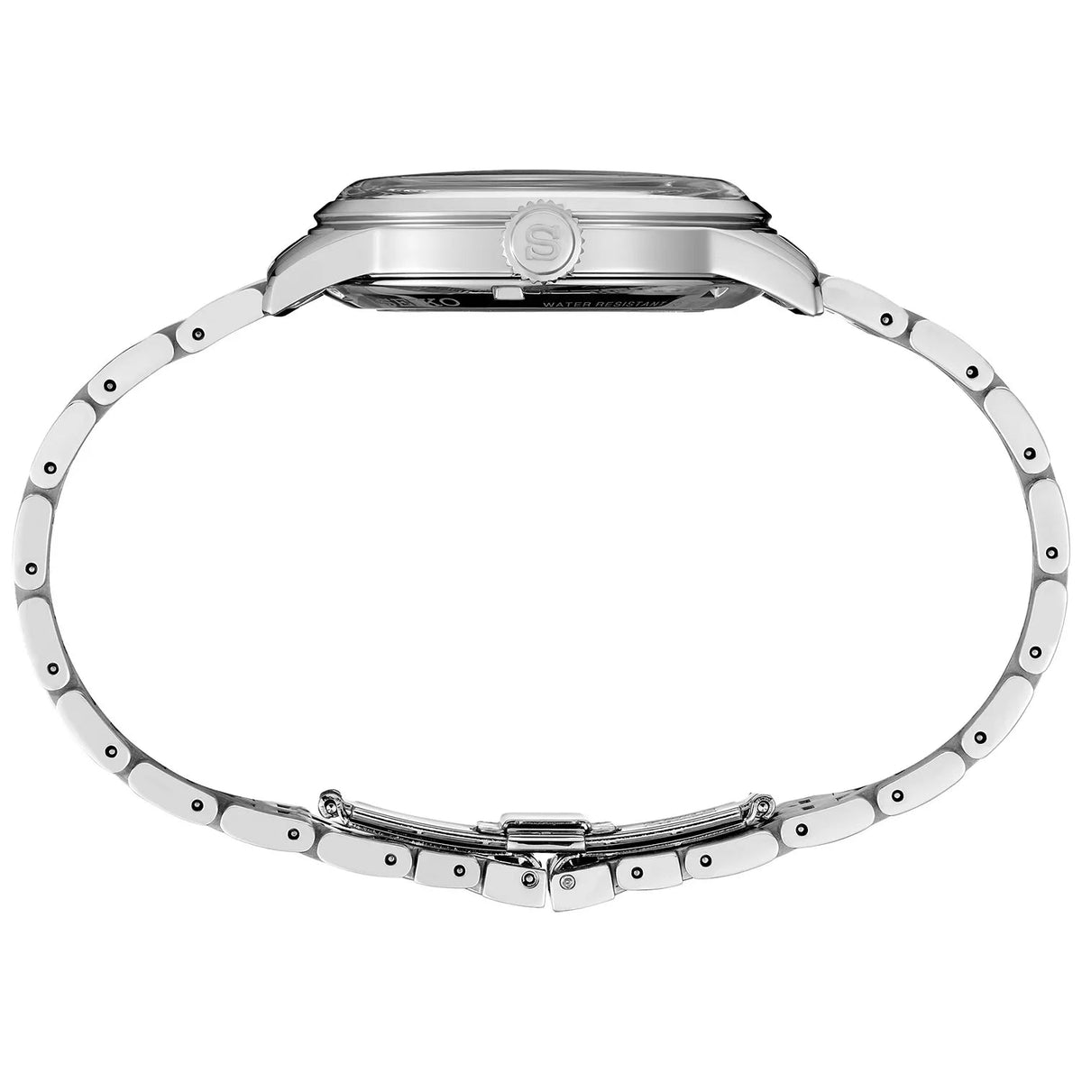 Seiko Presage Cocktail Time Silver Light Blue 40.5mm HCB009 side view