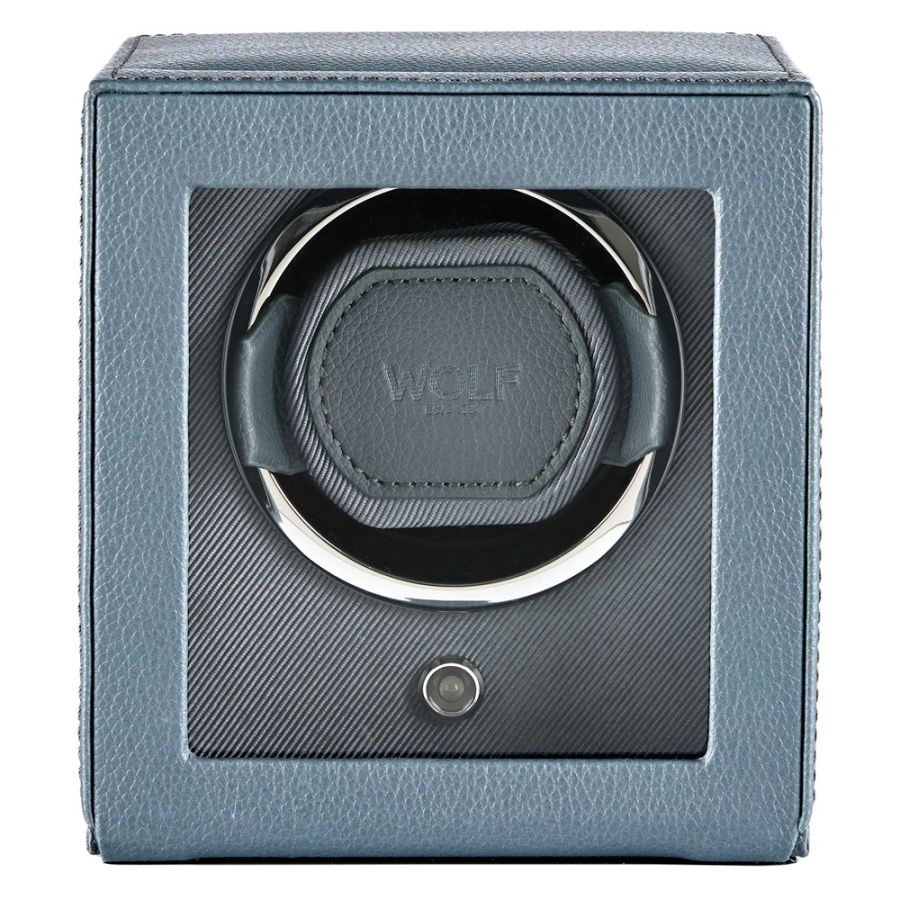 Front View Of Wolf Cub Single Watch Winder with Cover .