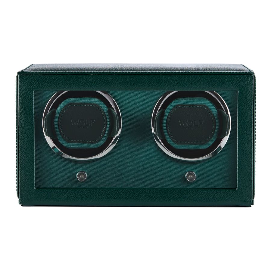 Front View of Wolf 1834 Cub Double Watch Winder with Cover 461241