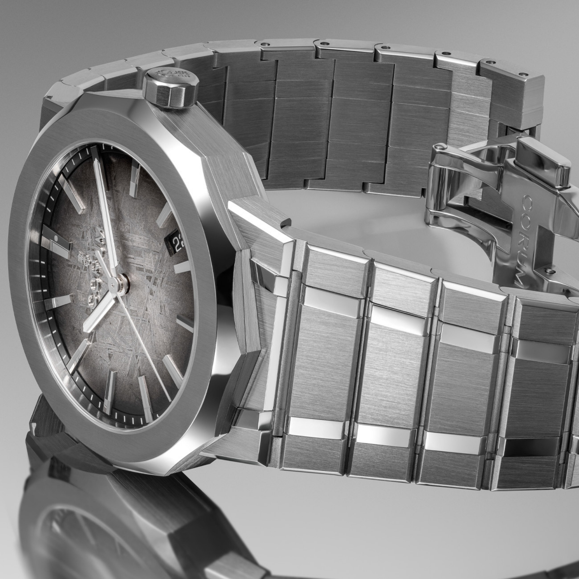 Chain View of Corum Admiral 39mm Automatic Grey Meteorite A39.231.AG0.0G