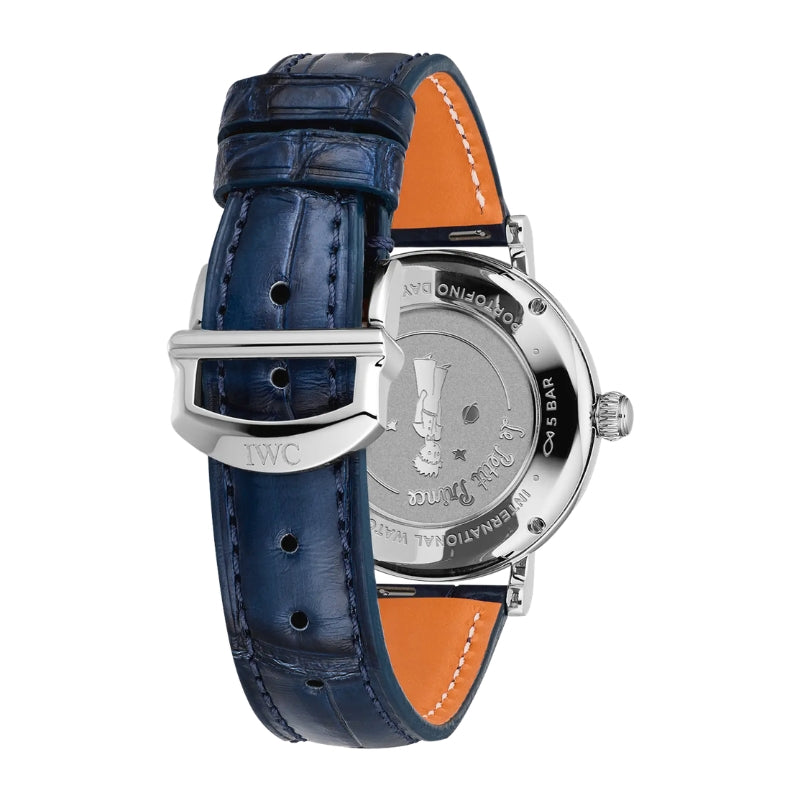 Back View Of IWC Portofino Automatic Day & Night 34 Le Petit Prince With Straps.