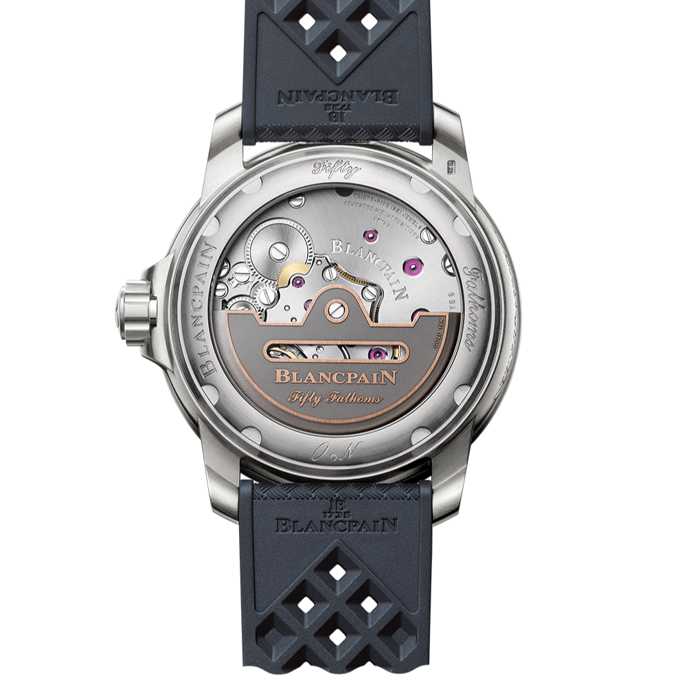 Blancpain Fifty Fathoms Automatique Titanium 42mm Blue Dial caseback
