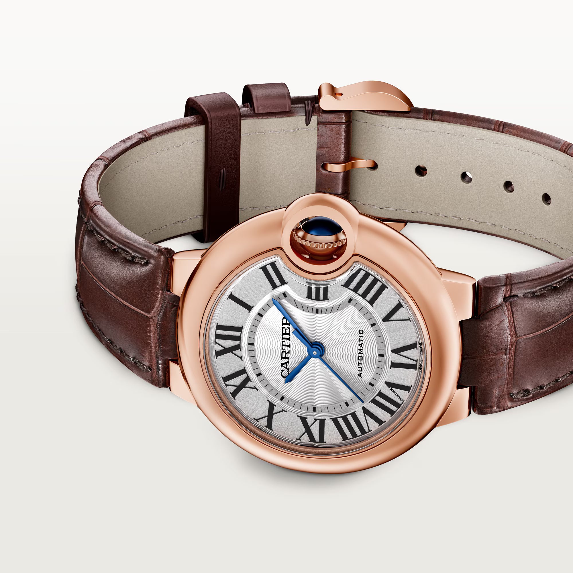 Side angle of Cartier Ballon Bleu Rose Gold 33mm W6920097