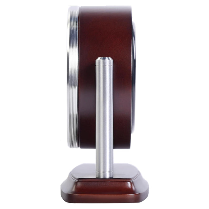 Seiko Round Brown Modern Classic Desk & Table Clock QXG159BLH side view