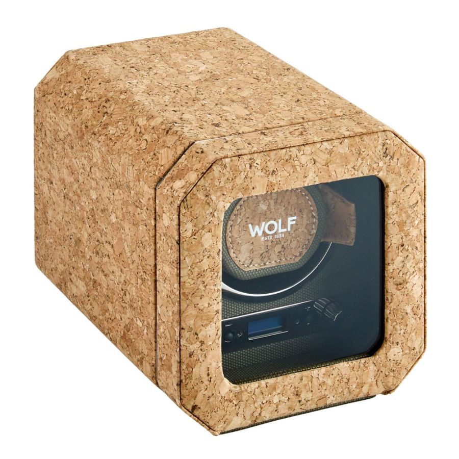 Side View Of Wolf Cortica Single Watch Winder II Beige.