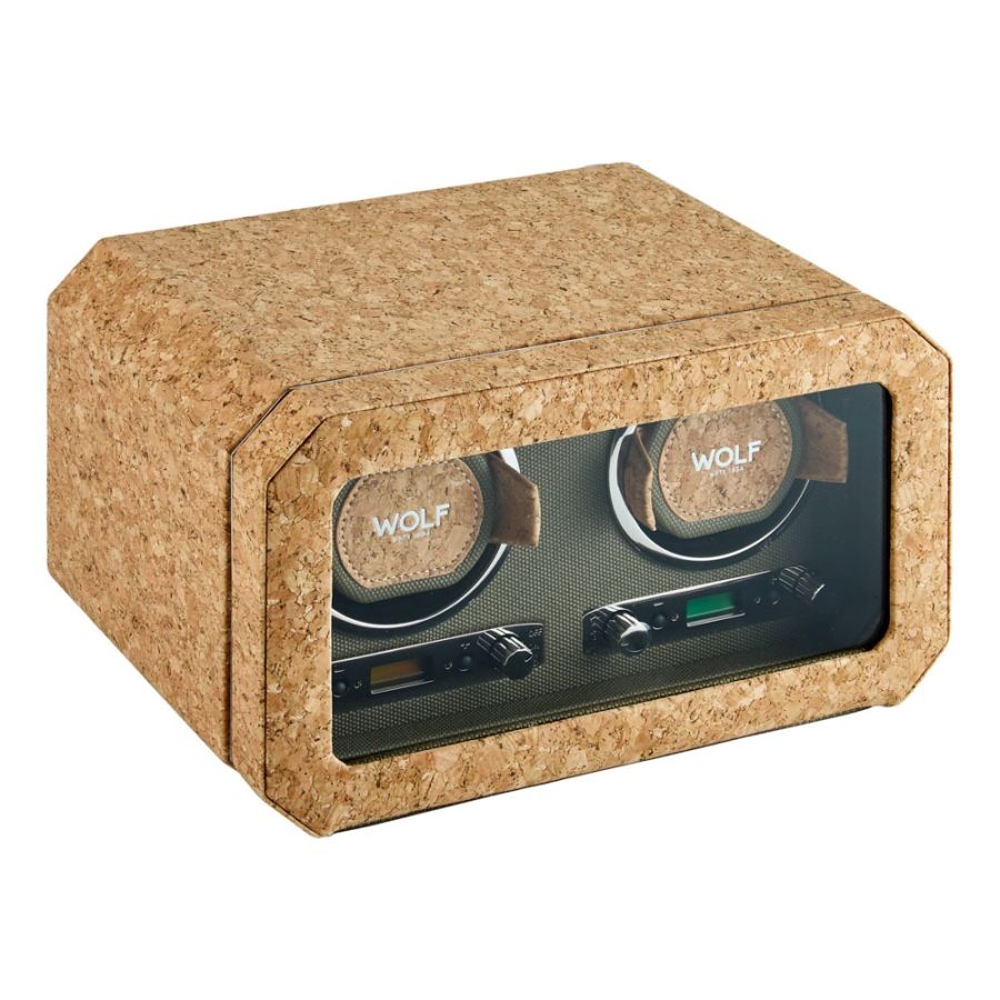 Side View of Wolf 1834 Cortica Double Watch Winder 668461