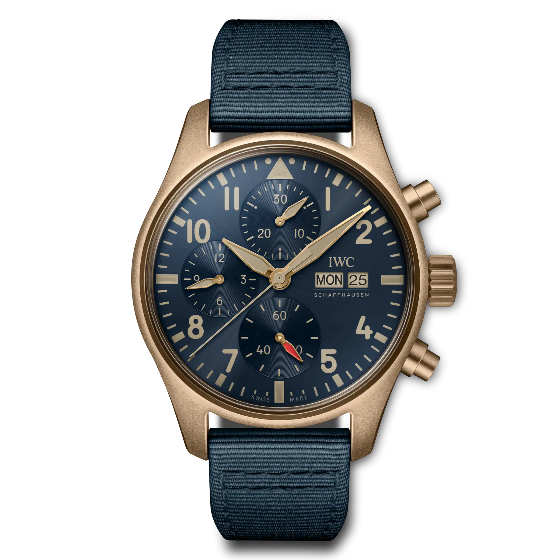 Front View Of IWC Pilot's Watch Chronograph Watch.